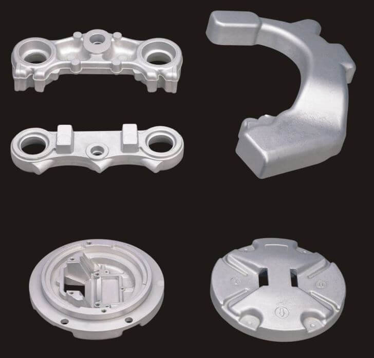 Finished die cast parts with surface treatment