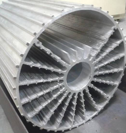 Extruded aluminium heatsink profile section