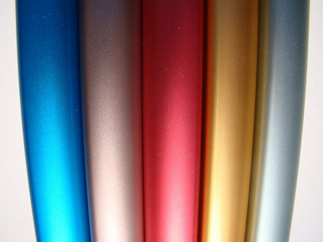 Anodised aluminium extrusion colour finish options
